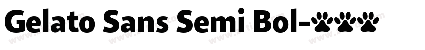 Gelato Sans Semi Bol字体转换